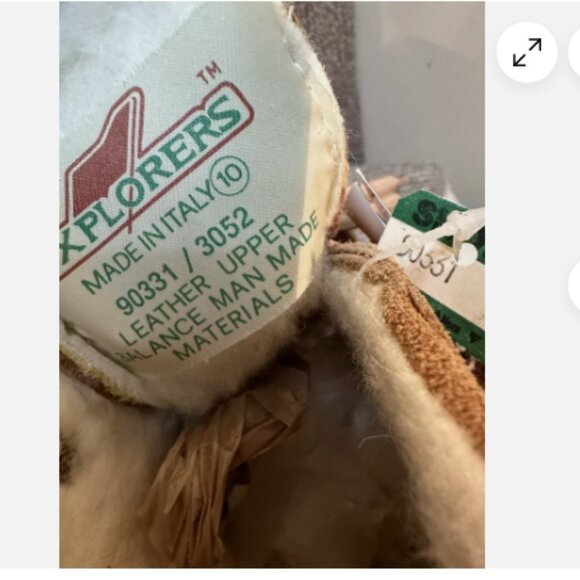 Vintage Explorers Leather Lug Sole Mens Tan Lace Up Suede Winter Chukka Boots 10 - Picture 8 of 12